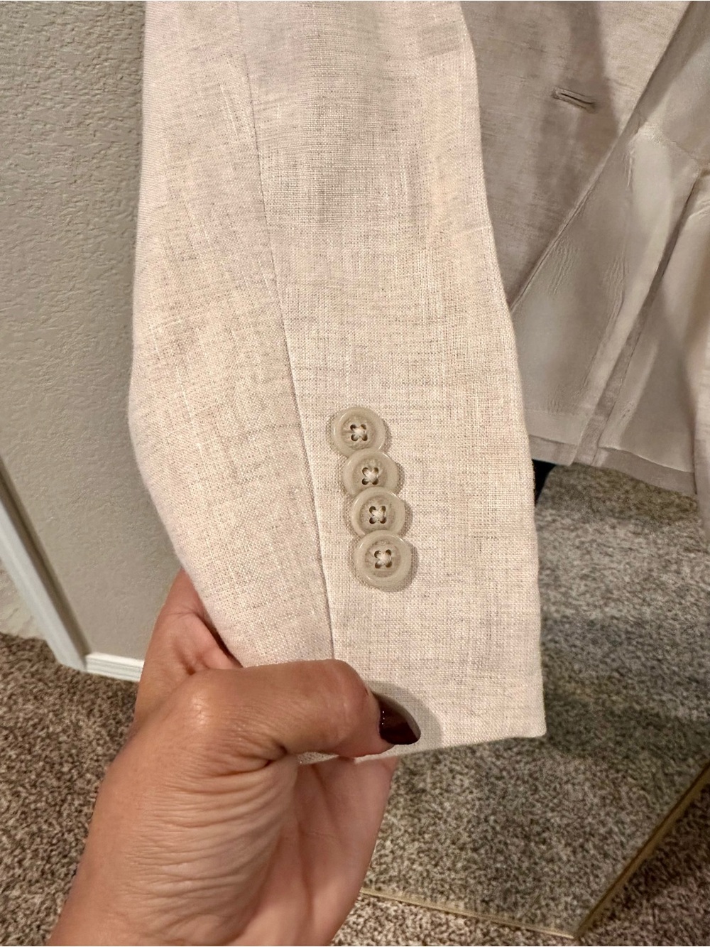 346 Brooks Brothers Cream Linen Blazer Size 12 - Picture 6 of 6